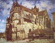 The church at Moret,Evening Jean-Antoine Watteau